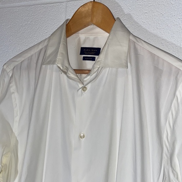 ZARA MAN White Button Down Shirt size L - Picture 4 of 9